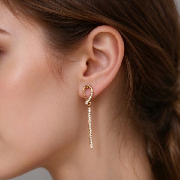 zinc Needle Earrings